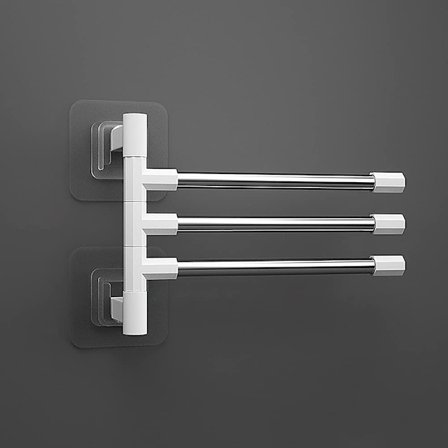 Svingbar Håndkleholder med Sugekopper Veggmontering for Baderomshåndkle