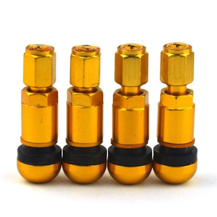 4st Däckventil Cap GULD GULD