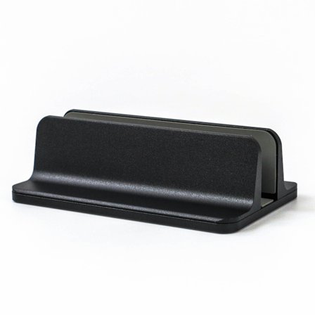 Svart Vertikalt Laptopstativ, Justerbart Aluminium Laptopstativ