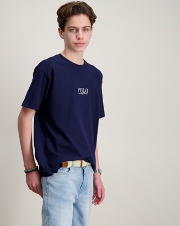 Polo Ralph Lauren Cotton Jersey Crewneck Tee Blå T-skjorter Gutt - Kids Brand Store