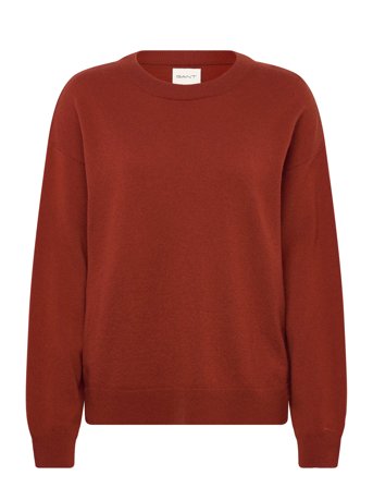 GANT Superfine Lambswool C-Neck - Brown - S