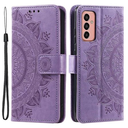 SKALO Samsung A14 4G/5G Mandala lompakkokotelo - Violetti
