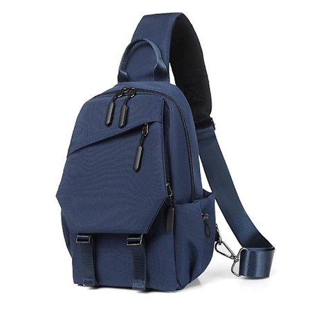 Sling Ryggsäck, Canvas Crossbody Vandringsryggsäck Väska Med Stöldskyddad Ficka