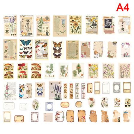 200st Vintage Blandat Materialpaket Diy Scrapbooking