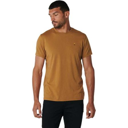 No Excess, T-shirt crewneck solid basic respon dark fudge Bruin, Heren, Maat:M