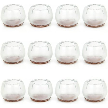 12 stk Stolbeskyttelse Bord Sklisikker Silikon Stolbeskyttelsesføtter Protec