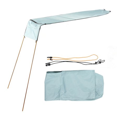 Kanootilla varjostava katos, kannettava taitettava veneteltta, kajakki, kanootti, aurinkosuoja, lisävarusteet, vaaleansininen