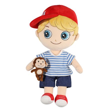 Barns tecknade plyschdocka docka pojke flicka docka