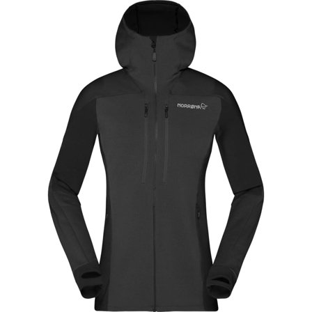 Norrøna Women's Trollveggen Powerstretch Pro Zip Hood Women Mid layer tops Black S