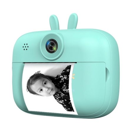 Mini HD camera 1080p with thermal printer - Blue
