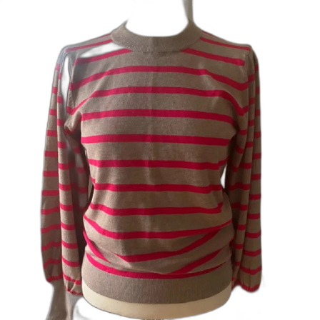 Randig beige och rosa tröja från KAFFE