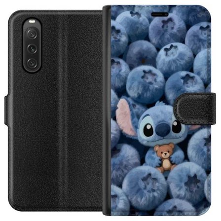 Yhteensopiva Lompakkokotelo Sony Xperia 10 V Lady Gaga minimalistinen juliste kitaralla ja monokromisella suunnittelulla