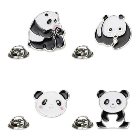 Ihastuttavat emalipanda-rintakorut naisille, miehille, jokapäiväiseen juhlatakkiin