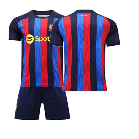 22-23 Barcelona trøje nr. 10 Messi nr. 21 De Jong kortærmet voksen børns sports fodbolduniform holduniform