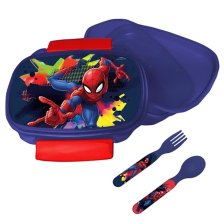 Spiderman Splotch smörgåslåda med bestickset