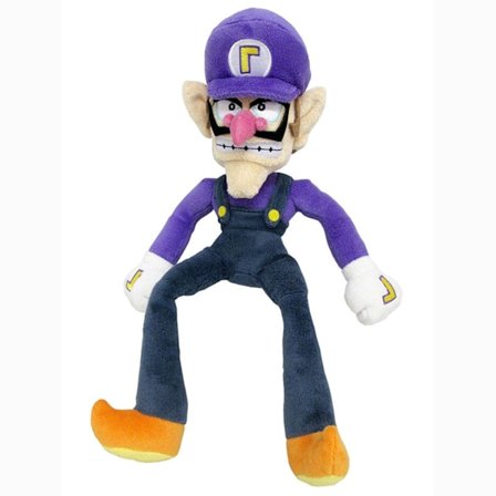 Super Mario All-Stars 1422 Waluigi täytetty pehmolelu, 12,5 tuumaa, monivärinen