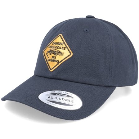 Iconic - Sininen unconstructed Lippis - Danger Crocodiles No Swimming Navy Dad Cap @ Hatstore
