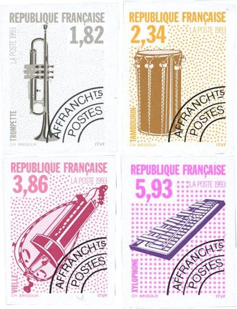 Frankrig 1993 - Forudannulleret YT TS228-231 - Postfrisk utakket