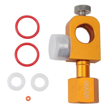 CGA320 CO2 Påfyldningsadapter med Manometer Soda Påfyldning Hurtig Adapter til DUO Kulsyremaskine Soda Maker Ventil Påfyldningstilbehør