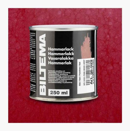 Biltema - Hammerlakk rød 250 ml