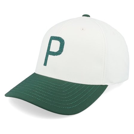 Puma - Blanc adjustable Casquette - Crafted P Cap White/Green 110 Adjustable @ Hatstore