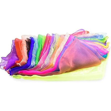 Siden Scarf 20 Färger Andningsbar Jonglering Dans Scarves 60x60cm