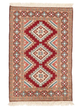 Pakistan Bokhara 2Ply Rug 62X93 Brown/Dark Red Wool, Pakistan
