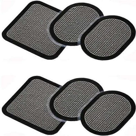 6 Bælteelektroder Kompatible med Abs Serie 2 sæt Erstatningselektroder til Slendertone Muskelopbyggende Bælter