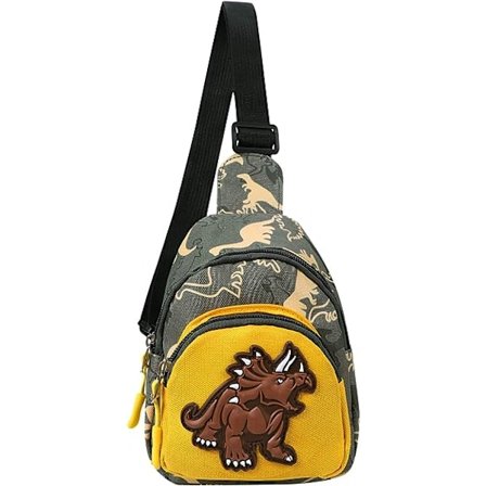 Dinosaur Skulderveske for Små Barn Gutter, Søt Håndveske Kjede Messenger Bag for Jenter i Alderen 2-6