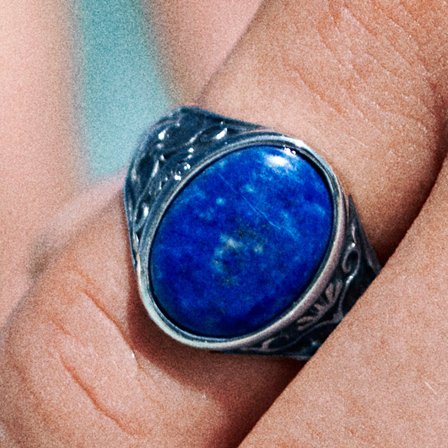 Atlantis | Signetring med Lapis Lazuli för män - Ringar med stenar