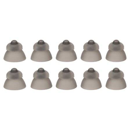 10 stk. Kuppel Dobbel Lag Åpen Vaskbar Silikon Statisk Lydforsterker Tupper Øredeler Svart for Phonak