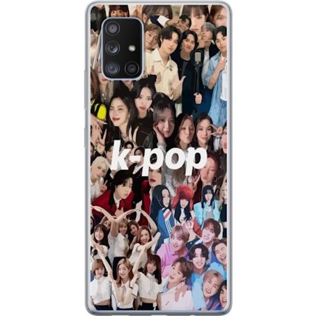 Kompatibel Mobilcover til Samsung Galaxy A71 5G K-pop collage med blanding af grupper og kunstnere, farverige portrætter perfekt til fans af koreansk