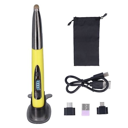 Mus Penn Trådløs 2.4GHz Kreativitet Ekstremt Handover Datamaskin Stylus for PC Laptop Gul
