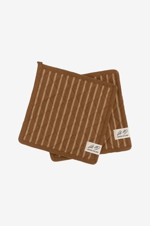 Gustav Ovland - Grytekluter Akira 2-pakning - Brun - Grytekluter - 25X25 - Fra Homeroom