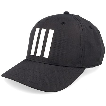 Adidas - Black adjustable Czapka Z Daszkiem - Tour Hat 3 Stripe Black Adjustable @ Hatstore