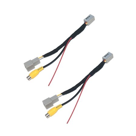 2 stk Bil Ryggekamera RCA Video Revers Kamera Konverteringskabel Adapter For Asx Gf Zj