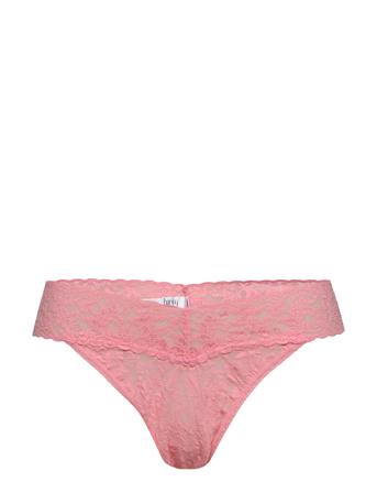 Thong Original Signature Lace Stringtrosa Underkläder Rosa Hanky Panky