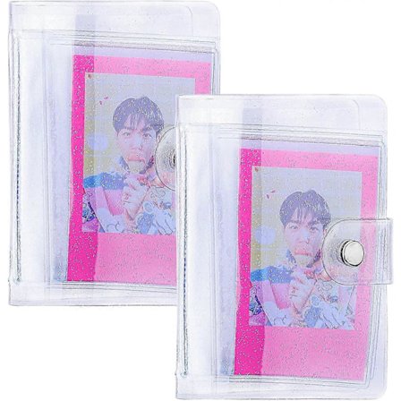 HEYONE 2-pack 2 x 3 Mini Fotoalbum 36 Fickor Enhands Portabel Kpop Fotokorthållare Kompatibel med Fujifilm Instax Mini Kameror/Polaroid Snap