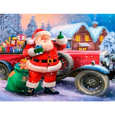 (30x40cm) Värikäs vanhus lyhdyn kanssa 5d timanttimaalaus