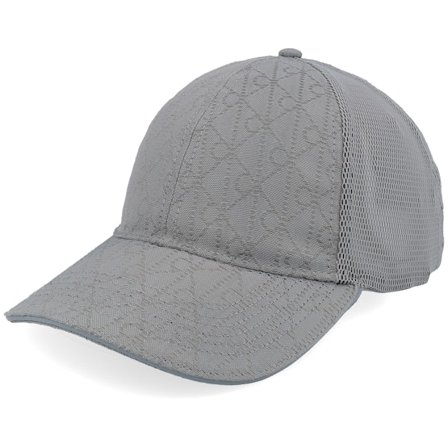 Calvin Klein - Grey unconstructed Czapka Z Daszkiem - Emblem All Over Print Cordura Charcoal Gray Trucker @ Hatstore