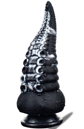 Sealik Tentacle Dildo Black-White 20 cm - Woome.pl
