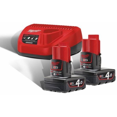 Milwaukee M12 NRG-402 Ladepakke, Maskintilbehør & forbruk
