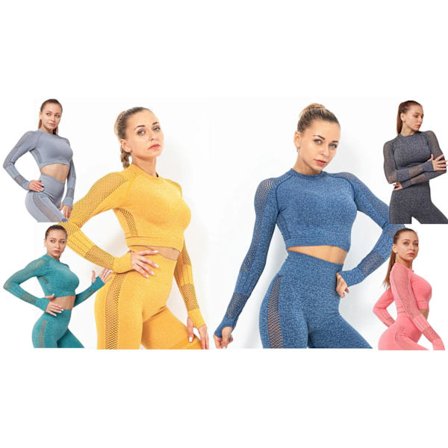 Ljusblå Tränings topp med långa luftiga armar