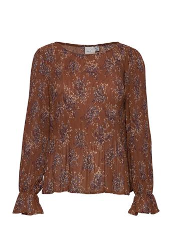 Ixpatricia Ls Bluse Langermet Brun ICHI