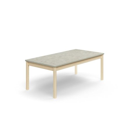 Stół DECIBEL, 1600x800x590 mm, dźwiękochłonne linoleum, brzoza/szary