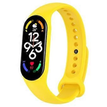 Kompatibel med Xiaomi Mi Band 7/6/5 TPU Klokkereim Hurtigutløser Armbånd for Sportsklokke Erstatningstilbehør (Gul)