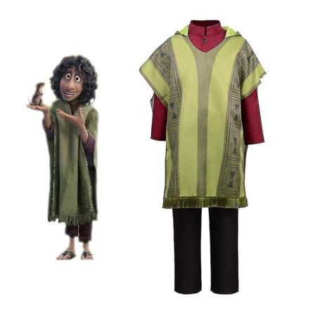 5-9 år för barn Encanto Camilo Cosplay- set för festklädsel Bruno