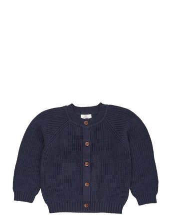 Copenhagen Colors Knitted Classic Rib Cardigan - Navy - 56