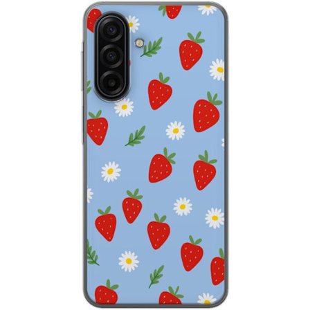 Kompatibelt Mobilskal till Samsung Samsung Galaxy A17 5G Jordgubbar jordgubbar tryck sommar bÃ¤r blommor prÃ¤stkragar svensk midsommar retro design kÃ
