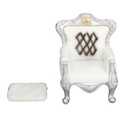 Sofaformet smykkedisplaystativ dekorativ ring øredobber displayholder dukkehus miniatyr sofa ornament for toalettbord hvit